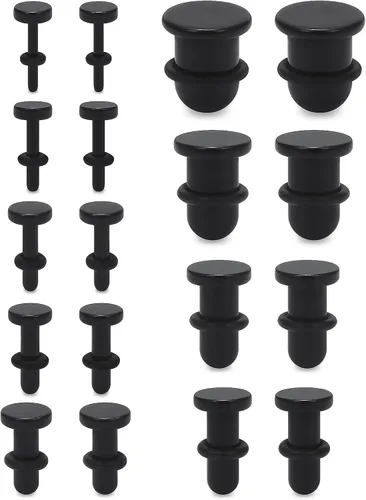14G-00G Solid Acrylic Flat Tops Gauges Stretching Kit Plugs for Ears Gauges with O-Rings Single Flare Gauge Stretching Kit Ear Expander Piercing