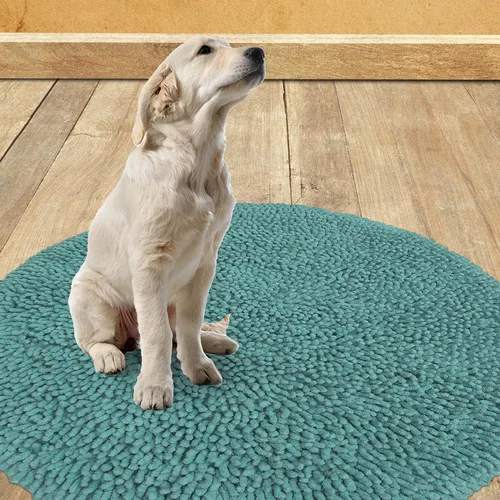 Miniatura 7 de Chardin home Alfombra de baño redonda turquesa Alfombra de baño bohemia de 2 pies También perfecta para habitaciones de niños, guarderías