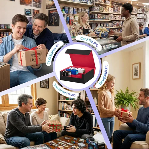 Miniatura 8 de UAONO Caja de almacenamiento para tarjetas coleccionables, capacidad para 1800 tarjetas con 10 divisores y 3 tapones, cierre magnético, funda