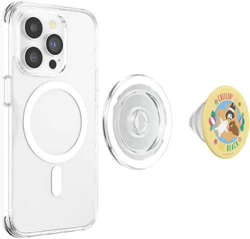 Miniatura 4 de We Bare Bears Chillin' At The Beach Grizz Panda Ice PopSockets MagSafe PopGrip para iPhone