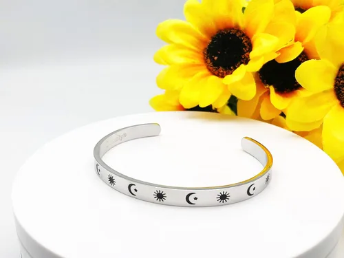 Miniatura 218 de Pulseras inspiradoras para mujer, joyería de acero inoxidable, con refranes, pulsera motivacional con mensaje oculto, pulseras grabadas para mejor