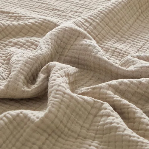 Miniatura 10 de PHF Manta de Muselina de Algodón 100%, Tamaño Queen 90"x90", Manta de Gasa Ligera de 4 Capas, Manta Minimalista Transpirable Suave como Nube para 02