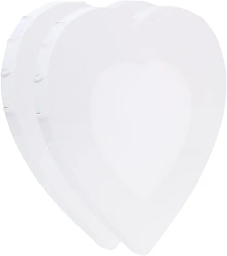 PATIKIL Lienzos de pintura para pintura, paquete de 2 paneles de madera con forma de corazón de 8 x 8 pulgadas, paneles de arte en blanco estirados