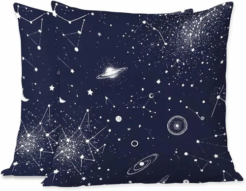 Miniatura 14 de Juego de 2 fundas de almohada cuadradas decorativas para sofá y cama, para hombres y mujeres, 18 x 18 pulgadas, diseño de gatitos lindos color negro