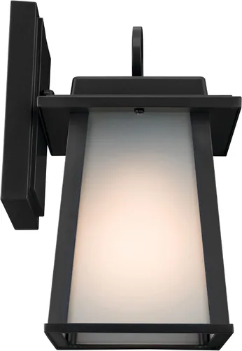 Miniatura 4 de Kichler Norward - Lámpara de pared para exteriores, 1 aplique de pared moderno exterior para garaje o entrada con vidrio satinado grabado en negro