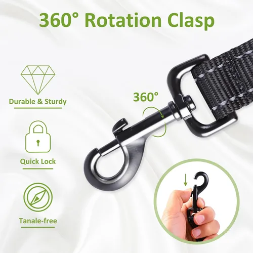 Miniatura 8 de ECO-CLEAN Correa reflectante de entrenamiento para perros de 6 pies, absorción de golpes, correa de perro retráctil fuerte para perros medianos