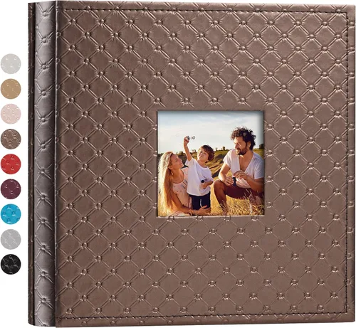 Miniatura 31 de Mublalbum Álbum de Fotos Pequeño 4x6 300 Fotos Cubierta de Cuero Libro de Fotos con Bolsillos Horizontales para Bebé Boda Aniversario y Familia Azul