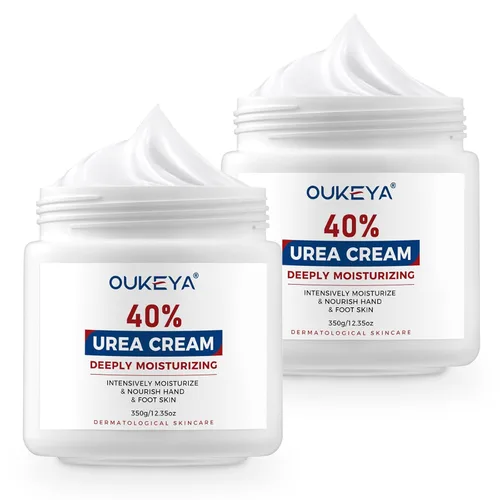 Miniatura 8 de OUKEYA Crema de Urea 40 Por Ciento, Crema para Manos y Pies para Sequedad y Grietas, Loción de Urea para Pies de Fuerza Máxima (350g)