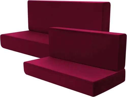 Miniatura 7 de Buryeah Juego de 4 fundas de cojines para comedor de caravana tipo booth, protector de muebles para sofá, asiento, cámper, auto, sofá, 2 respaldos