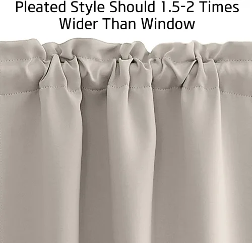 Miniatura 3 de NICETOWN - Cortinas de 36 pulgadas de largo, cortinas opacas para ventanas de cocina, con bolsillo para cortinero, oscurecimiento de habitación