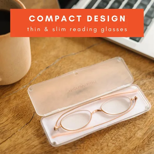 Miniatura 2 de Gafas de lectura de aire plegables planas con tecnología patentada de bisagra rodante y estuche compacto para mujeres y hombres