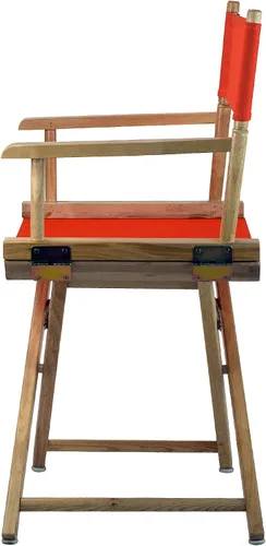 Miniatura 4 de Casual Home - Silla de director de 18 in, marco natural, lona naranja