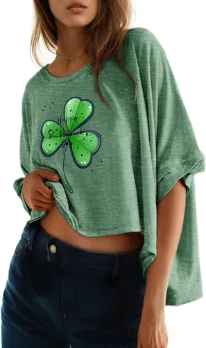 Miniatura 26 de Dokotoo -Camisetas de verano para mujer, color liso, holgadas, de gran tamaño, básicas