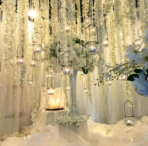 Miniatura 5 de KAOYOO - Cadena de cuentas de cristal transparente de 10 m para bricolaje, decoración de boda y fiesta (colorida)