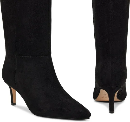 Miniatura 18 de wetkiss Botas altas hasta la rodilla para mujer, con tacón de gatito y diseño de punta puntiaguda, clásicas y sexys