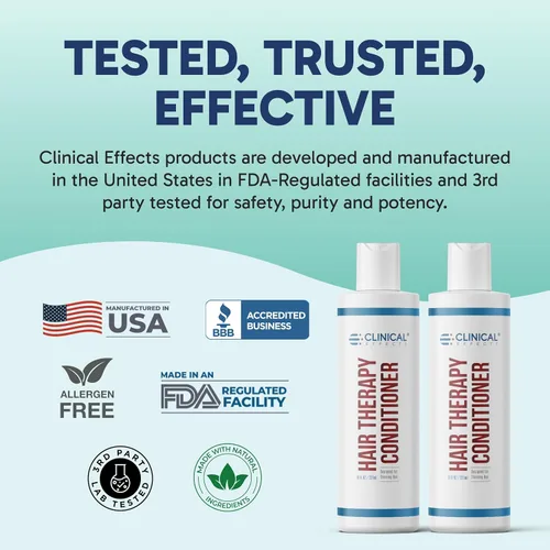 Miniatura 7 de Clinical Effects Acondicionador de terapia capilar – Acondicionador para el crecimiento del cabello para hombres y mujeres – Acondicionador profundo