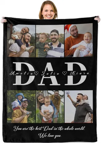 Miniatura 24 de Abybela Manta personalizada con texto fotográfico para regalos de parejas, manta personalizada con imagen, regalos para novio, novia, esposa, Foto-3
