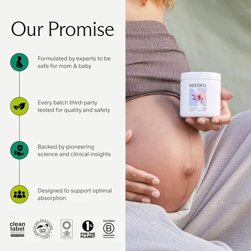 Miniatura 6 de Needed. Multivitamínico para prenatal Cápsula prenatal Multi Essentials - Embarazo, Lactancia, Posparto Formulado por expertos y probado por