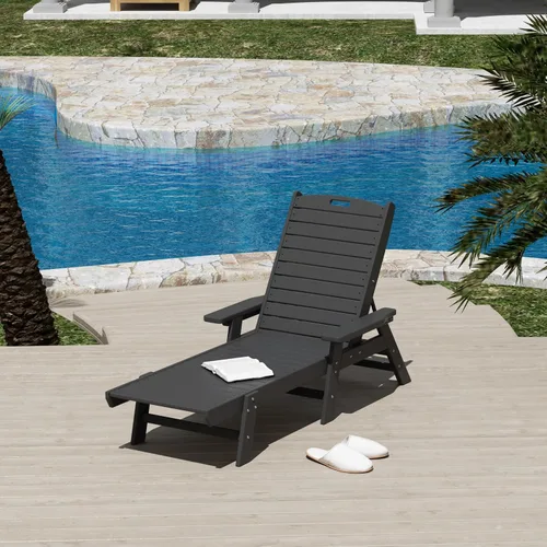 Miniatura 15 de WestinTrends Malibu Poly - Tumbona reclinable azul marino