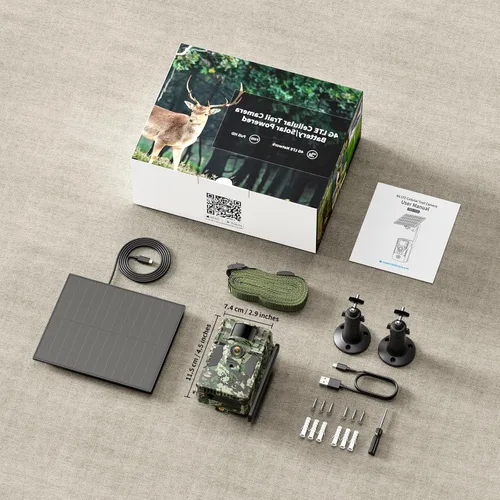 Miniatura 8 de Cámara de rastro Plan de datos ilimitado 2K Video en vivo AI Detección de animales Cámara de rastro celular Cámara de juego 4G LTE, cámaras