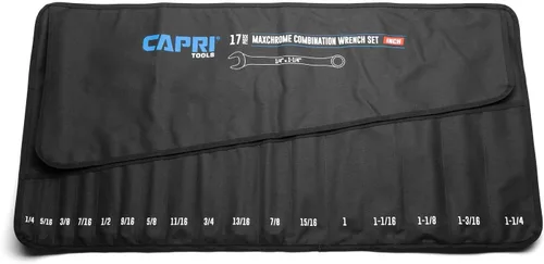 Capri Tools Bolsa enrollable para llaves con bolsillos estándar