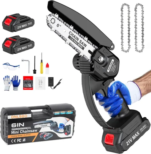 Miniatura 12 de Sierras de poste inalámbricas 2 en 1 para poda de árboles, mini motosierra de 1000 W sin escobillas de 8 pulgadas con baterías de 21 V 4.0 Ah