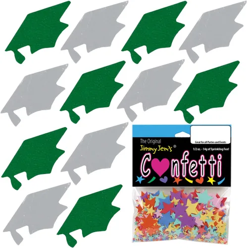 Miniatura 141 de Confetti Grad Cap Negro, Azul Marino Combo - 2 bolsas de media onza (1 oz)