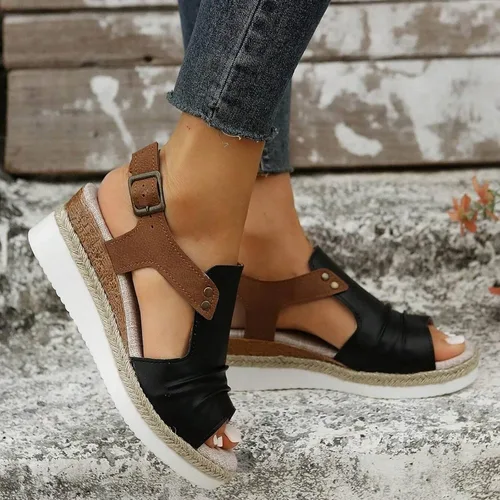 Miniatura 4 de Dheva-C Sandalias ortopédicas para mujer, sandalias de moda con punta abierta, sandalias para caminar con soporte de arco antideslizantes