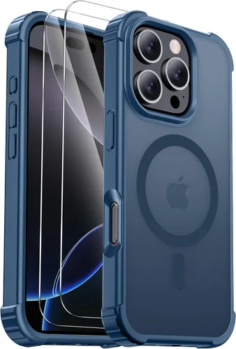 Miniatura 33 de Funda para iPhone Air [compatible con MagSafe] [2 protectores de pantalla] [prueba de caídas de grado militar] Funda magnética resistente