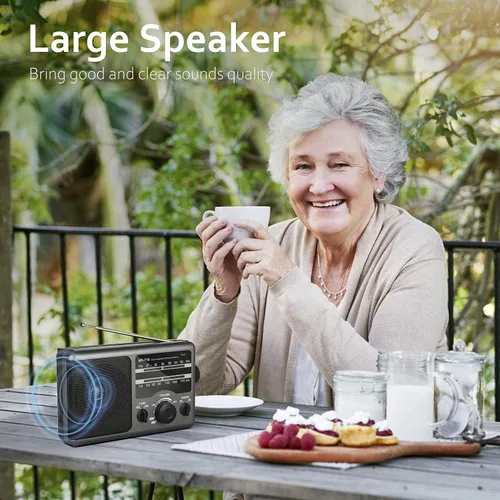 Miniatura 4 de Radio portátil AM FM con batería con la mejor recepción, conector para auriculares, mejor calidad de sonido