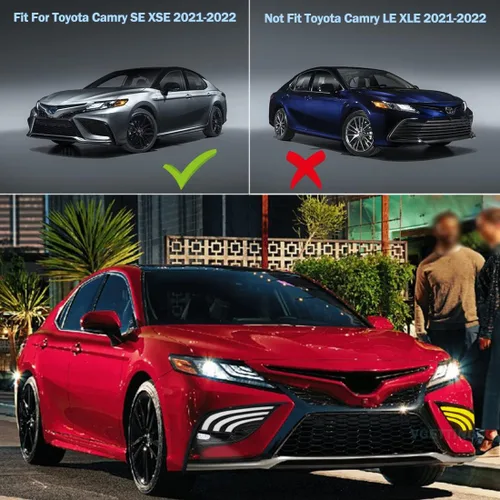 Miniatura 8 de Luz de circulación diurna para Toyota Camry 2021-2023 Reemplazo de luz antiniebla Tri-colores DRL con bombilla LED para Camry SE XSE Luz de Camry