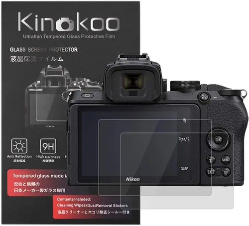 Miniatura 12 de kinokoo Protector de pantalla Z50 II Zf - Película de vidrio templado de dureza 9H de 0.010 in para cámara Nikon Z50 II Zf Z5 Z5 II Z6 II Z6 II Z