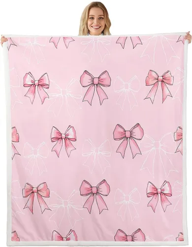 Miniatura 27 de Manta de cama con estampado de corazones de lazo, manta de felpa de grafiti dibujada a mano para decoración rústica del hogar, manta de franela