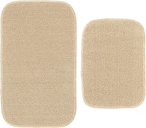 Miniatura 77 de Garland Rug Gramercy - Alfombra de baño rectangular lavable de polipropileno de felpa de 20 x 34 pulgadas, color azul lavabo, suave, absorbente