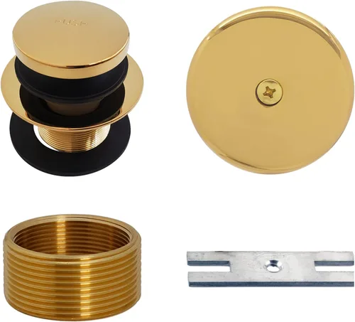 Miniatura 18 de Westbrass D931K-26 Juego de tapones de drenaje universales de 1-3/8 pulgadas con punta de punta fina de 1-3/8 pulgadas con placa frontal de Cromo