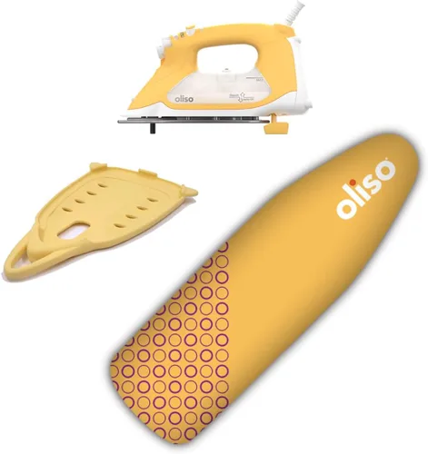 Oliso TG1600 Pro Plus - Plancha inteligente de 1800 vatios con elevación automática y protector de suela de hierro de silicona Oliso Solemate y