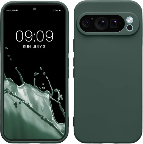 Miniatura 45 de kwmobile Funda compatible con Google Pixel 9 Pro - Funda protectora delgada de TPU para teléfono - Acabado mate suave - Negro mate