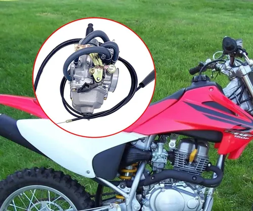 Miniatura 7 de Carburador de reemplazo para Honda CRF150F Carburador 2003 2004 2005 2006 2007 2008-2014 Carburador de rendimiento con cable de acelerador CRF150F