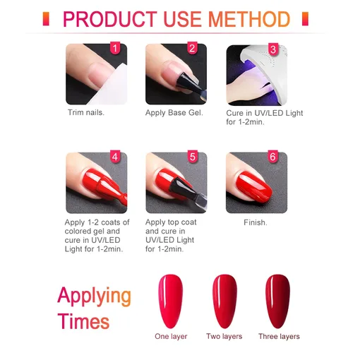 Miniatura 6 de VENALISA - Esmalte de uñas en gel rosa bebé, 0.53 onzas líquidas, color rosa claro, color rosa claro, color rosa nude, primavera y verano, esmalte