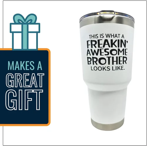 Miniatura 5 de Divertido regalo para hermano, impresionante taza de café, gran taza de viaje para hermanos de hermanas, regalos de cumpleaños de Navidad Freakin