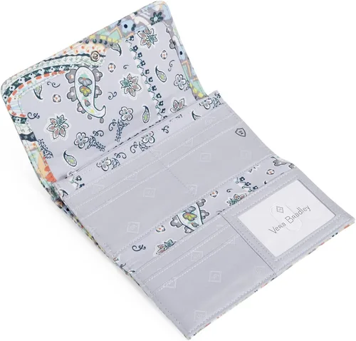Miniatura 2 de Vera Bradley Cartera de mano triple de algodón para mujer con protección RFID