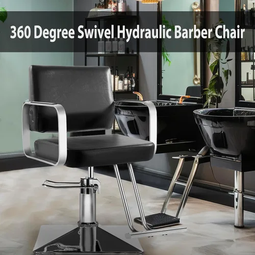 Miniatura 4 de Sillas de Salón para Estilista Silla con Bomba Hidráulica Silla de Salón de Peluquería Giratoria de 360 Grados Silla de Barbero, Equipo de Belleza