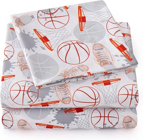 Colección de sábanas para niños 1500 Supreme - Juego de sábanas coloridas, divertidas y cómodas para niños y niñas. Bolsillo profundo, no se Deporte