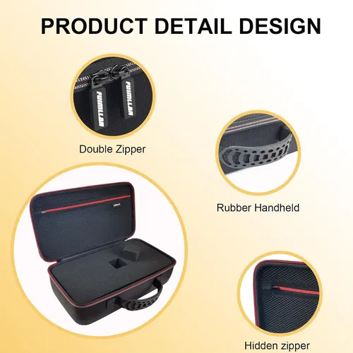 Miniatura 5 de Estuche de almacenamiento duro con inserto de espuma personalizable - Estuche protector de EVA para cámaras, consolas de juegos, instrumentos