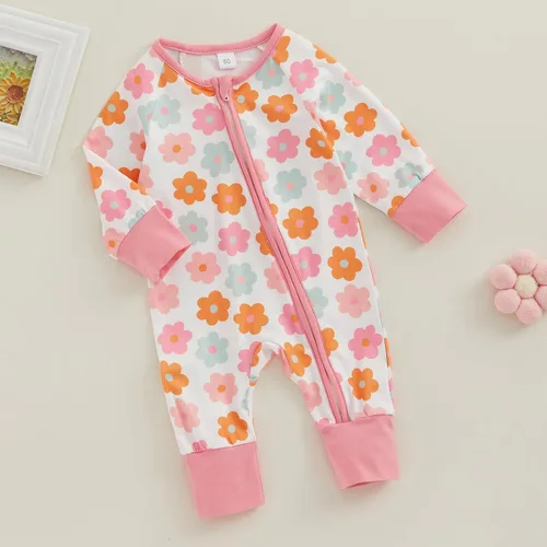 Miniatura 3 de Mameluco para bebé recién nacido, ropa de otoño de manga larga, con cremallera, mameluco de algodón orgánico de una pieza