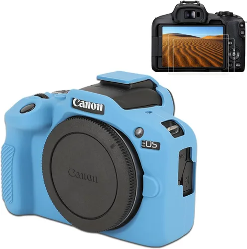Miniatura 15 de Pocoukate Funda para cámara Canon EOS R100, cubierta protectora de silicona suave con protector de pantalla EOS R100, Accesorios para cámara sin
