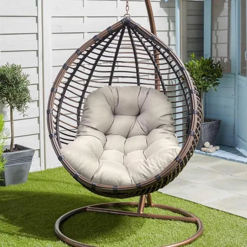 Miniatura 7 de Hamaca impermeable para silla de huevo, cesta colgante, cojines para silla de patio, asiento de huevo, almohadillas de almohada para interiores