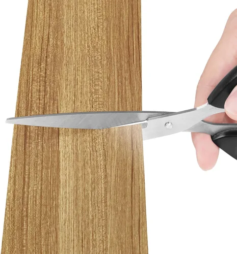 Miniatura 6 de Decotalk Papel tapiz de madera para despegar y pegar, con borde de madera clara, extraíble, 3 x 236 pulgadas, marco de espejo para cocina, papel