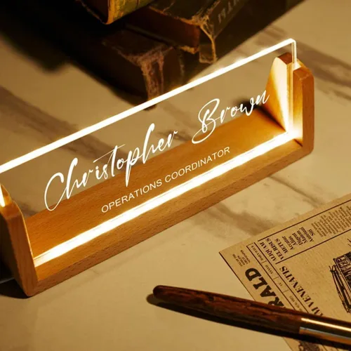 Miniatura 5 de Noni - Placa de nombre personalizada para escritorio, placa de nombre para escritorio, placa de mesa, placas de nombre para escritorios, regalos