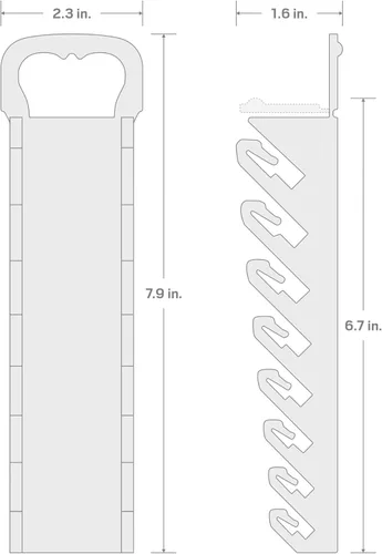 Miniatura 7 de TEKTON Soporte de llave combinada rechoncha de 8 herramientas (negro) ORG21108 Fabricado en Estados Unidos